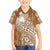 Tonga Kupesi Ngatu Family Matching Off Shoulder Short Dress and Hawaiian Shirt Vintage Brown Plumeria