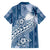 Tonga Kupesi Ngatu Hawaiian Shirt Vintage Blue Plumeria