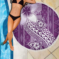 Tonga Kupesi Ngatu Beach Blanket Vintage Purple Plumeria