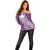Tonga Kupesi Ngatu Off Shoulder Sweater Vintage Purple Plumeria