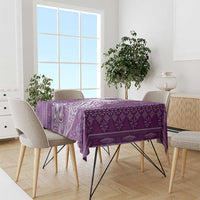 Tonga Kupesi Ngatu Tablecloth Vintage Purple Plumeria