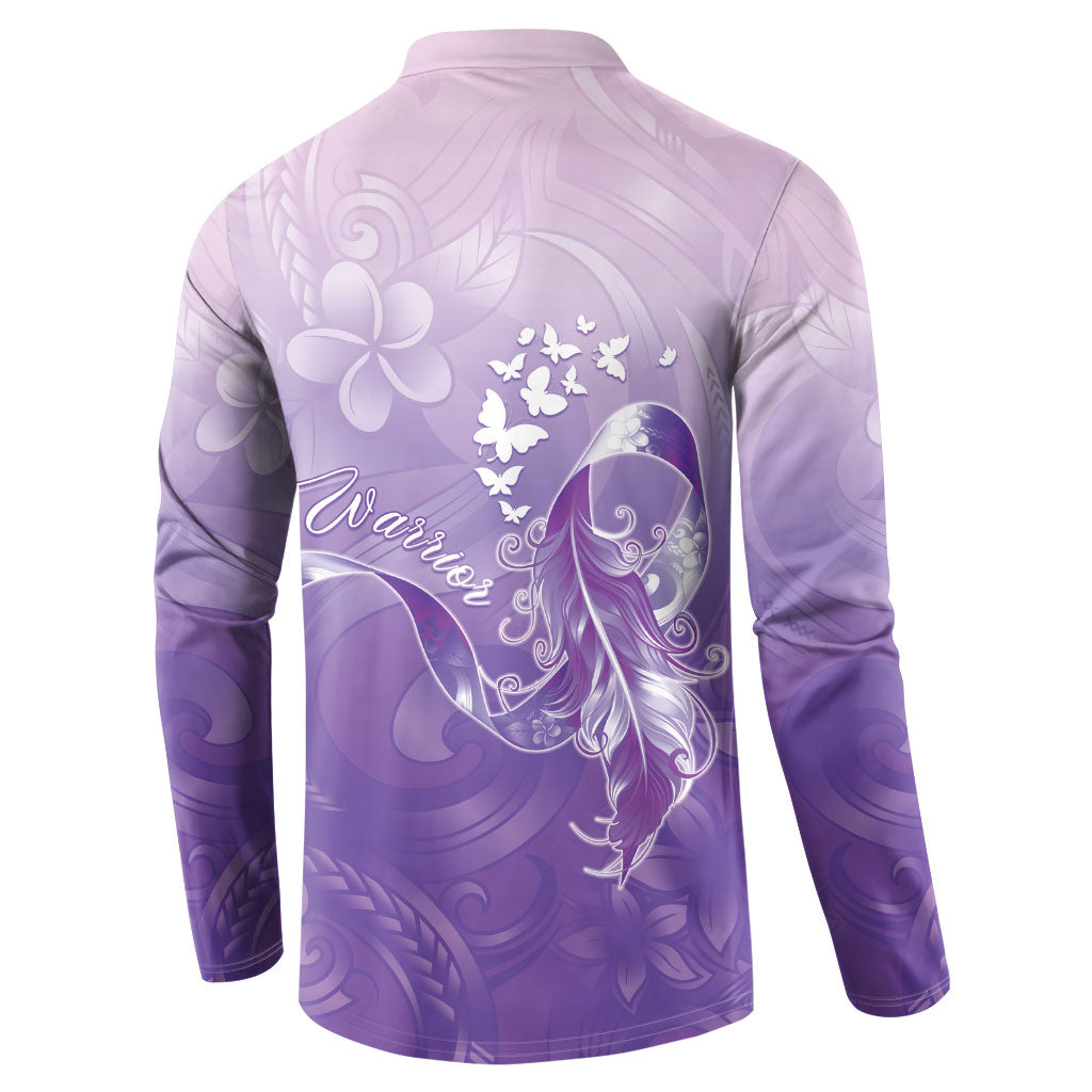 Lupus Awareness Month Button Sweatshirt Polynesian Style