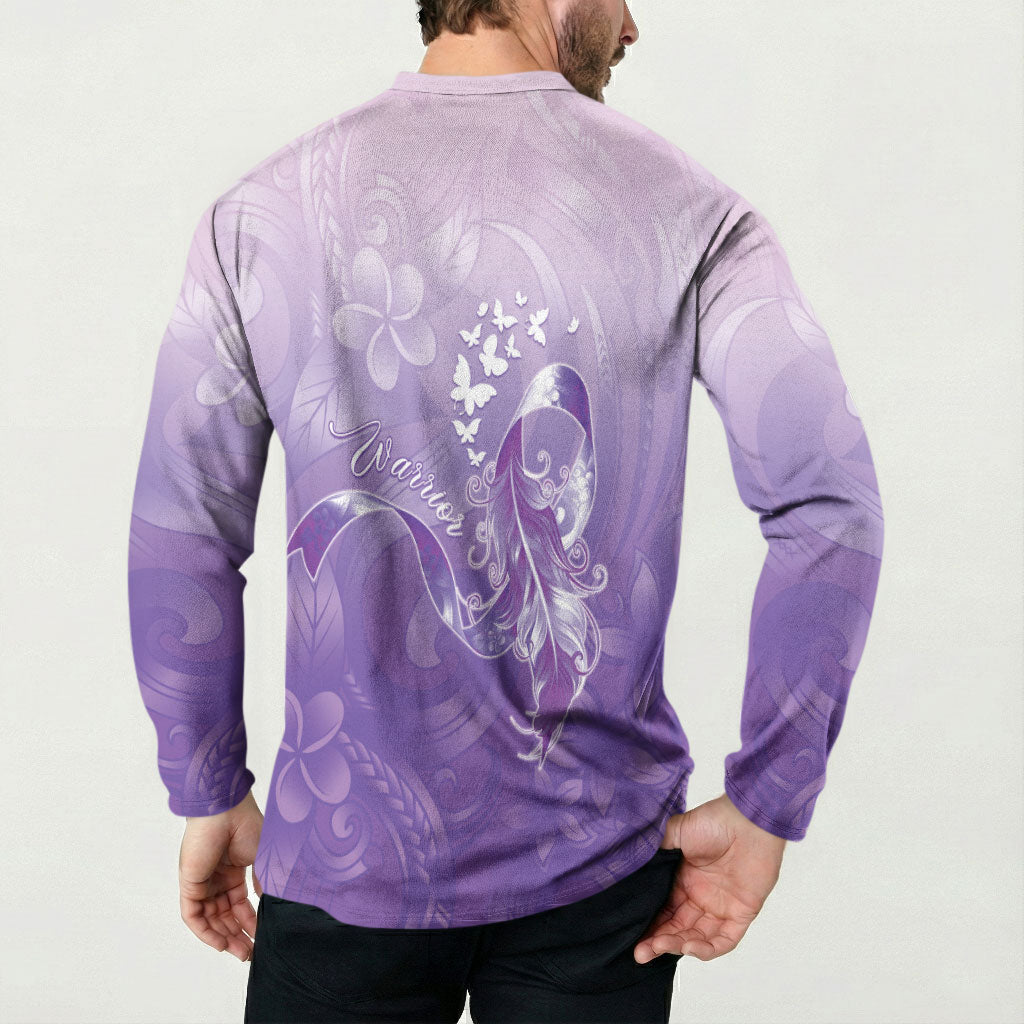 Lupus Awareness Month Button Sweatshirt Polynesian Style