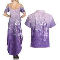 Lupus Awareness Month Couples Matching Summer Maxi Dress and Hawaiian Shirt Polynesian Style LT05 - Polynesian Pride