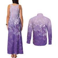Lupus Awareness Month Couples Matching Tank Maxi Dress and Long Sleeve Button Shirt Polynesian Style
