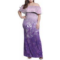 Lupus Awareness Month Family Matching Off Shoulder Maxi Dress and Hawaiian Shirt Polynesian Style