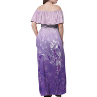 Lupus Awareness Month Family Matching Off Shoulder Maxi Dress and Hawaiian Shirt Polynesian Style