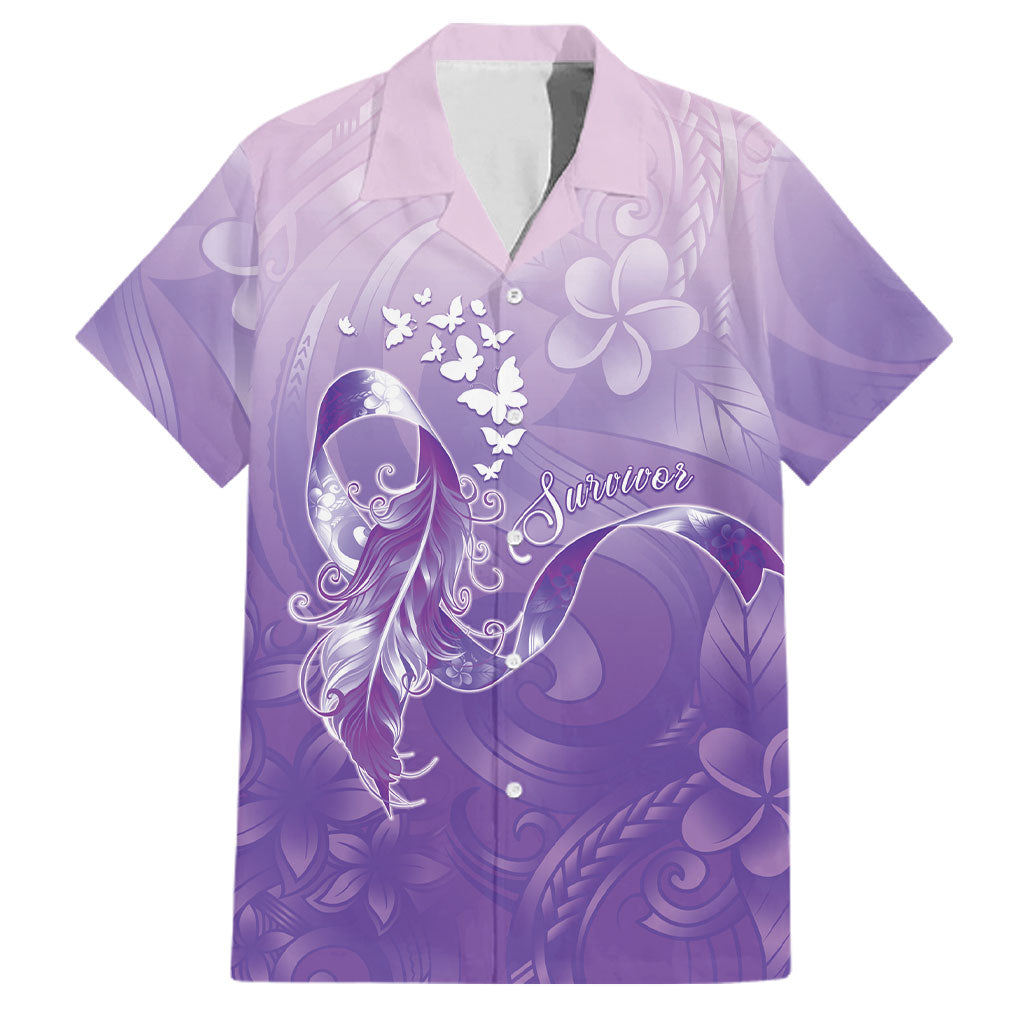 Lupus Awareness Month Family Matching Puletasi and Hawaiian Shirt Polynesian Style LT05 Dad's Shirt - Short Sleeve Lilac - Polynesian Pride