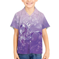 Lupus Awareness Month Family Matching Puletasi and Hawaiian Shirt Polynesian Style LT05 Son's Shirt Lilac - Polynesian Pride