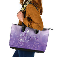Lupus Awareness Month Leather Tote Bag Polynesian Style