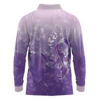 Lupus Awareness Month Long Sleeve Polo Shirt Polynesian Style