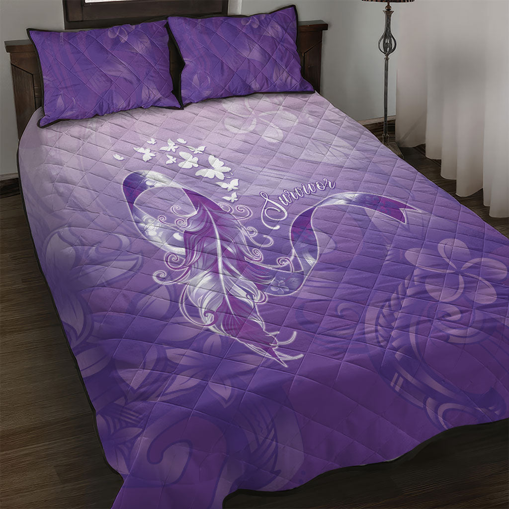 Lupus Awareness Month Quilt Bed Set Polynesian Style