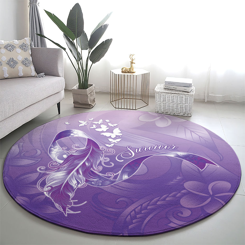 Lupus Awareness Month Round Carpet Polynesian Style