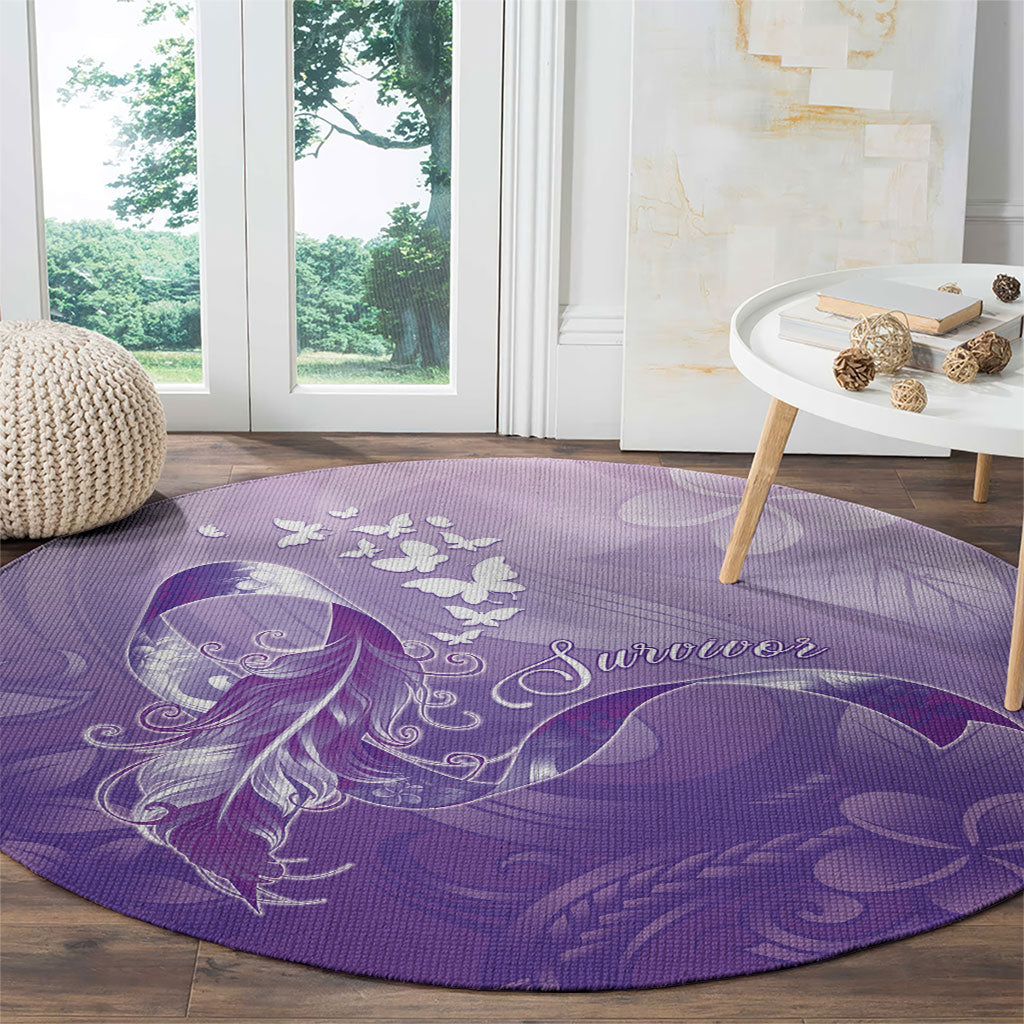 Lupus Awareness Month Round Carpet Polynesian Style