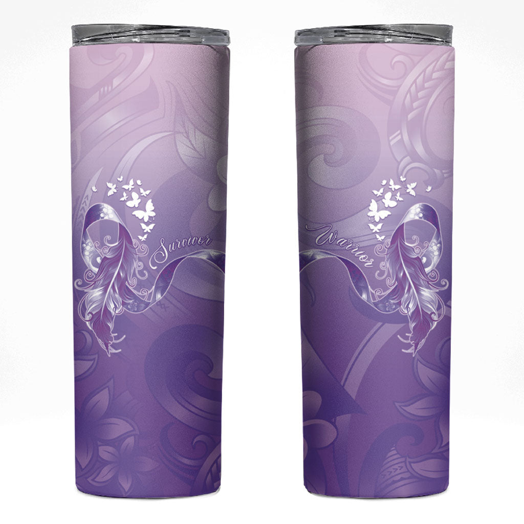 Lupus Awareness Month Skinny Tumbler Polynesian Style