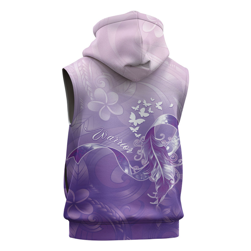 Lupus Awareness Month Sleeveless Zip Hoodie Polynesian Style
