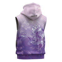 Lupus Awareness Month Sleeveless Zip Hoodie Polynesian Style