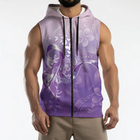 Lupus Awareness Month Sleeveless Zip Hoodie Polynesian Style