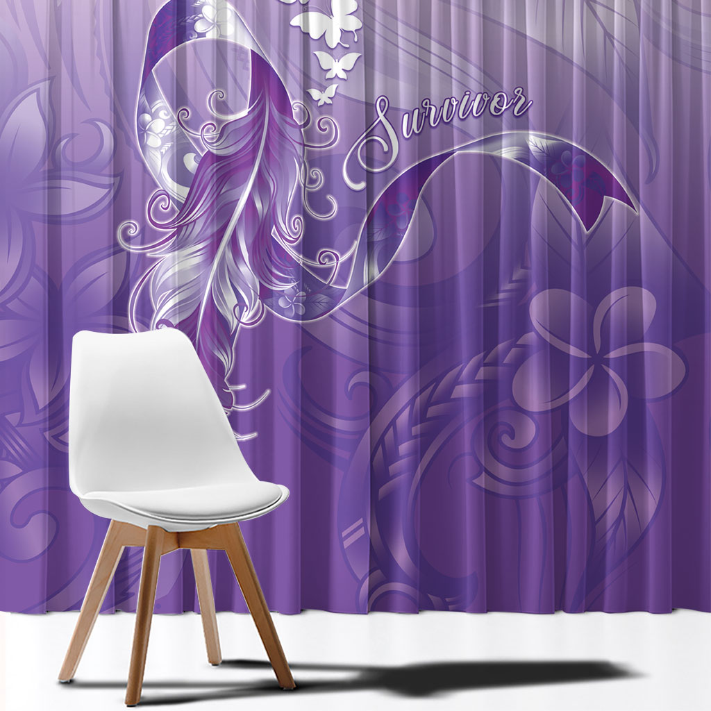 Lupus Awareness Month Window Curtain Polynesian Style