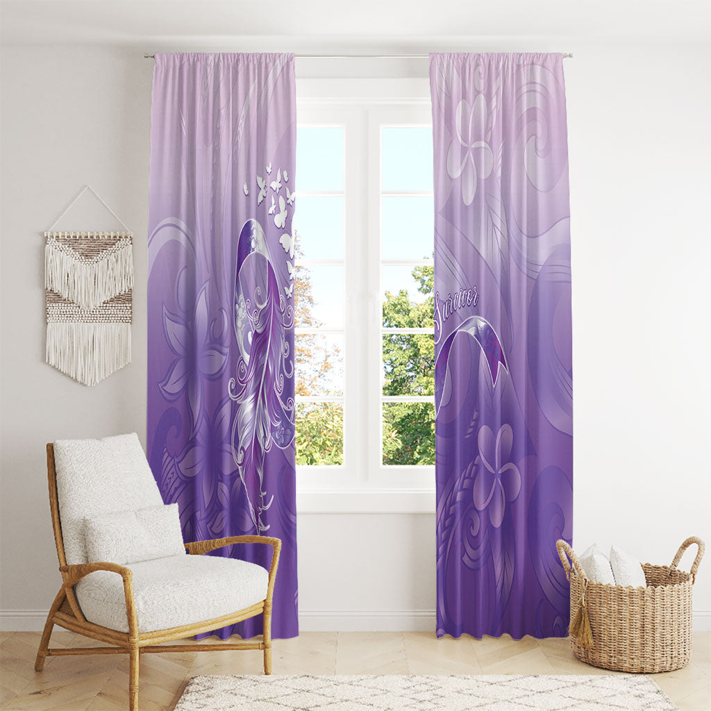 Lupus Awareness Month Window Curtain Polynesian Style