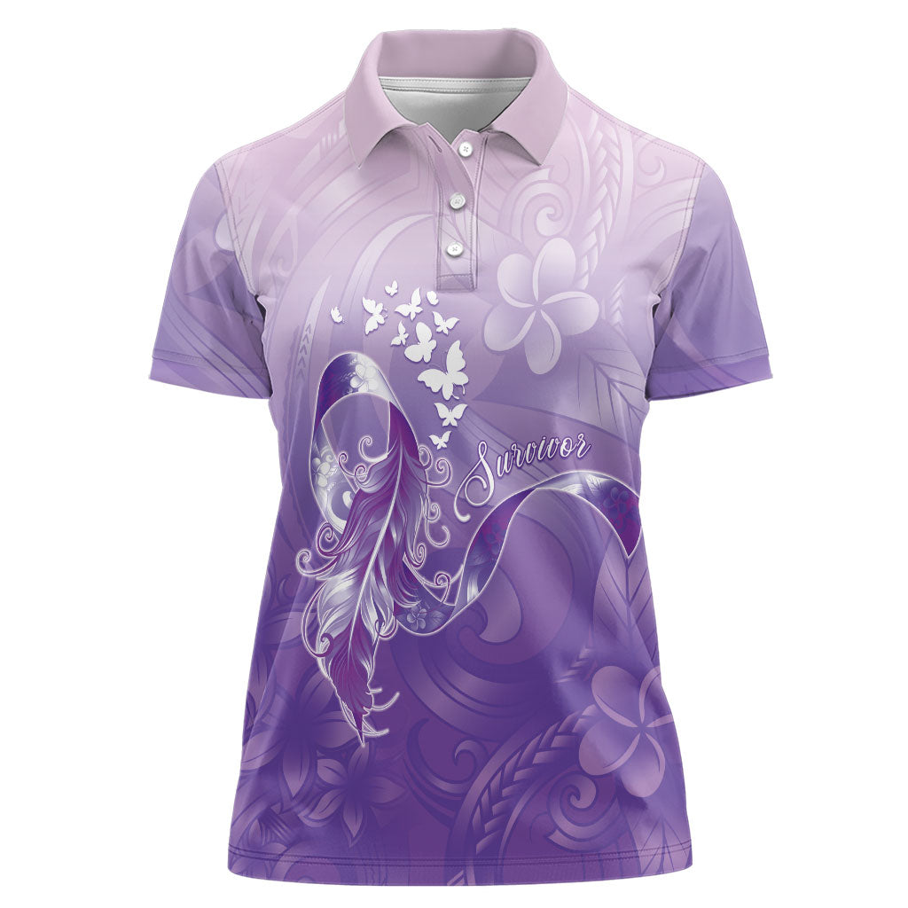 Lupus Awareness Month Women Polo Shirt Polynesian Style
