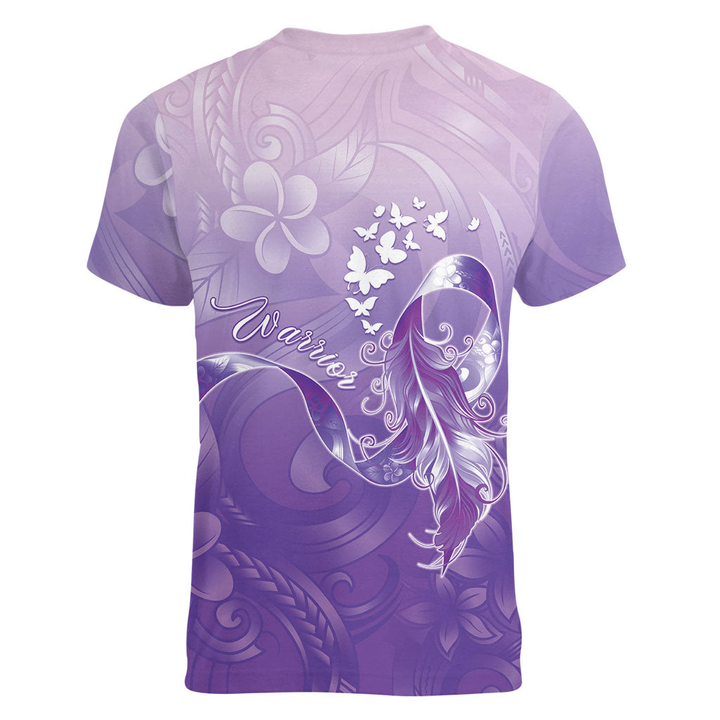 Lupus Awareness Month Women V-Neck T-Shirt Polynesian Style LT05 - Polynesian Pride