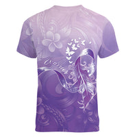 Lupus Awareness Month Women V-Neck T-Shirt Polynesian Style LT05 - Polynesian Pride