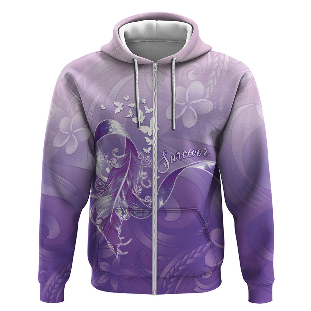 Lupus Awareness Month Zip Hoodie Polynesian Style