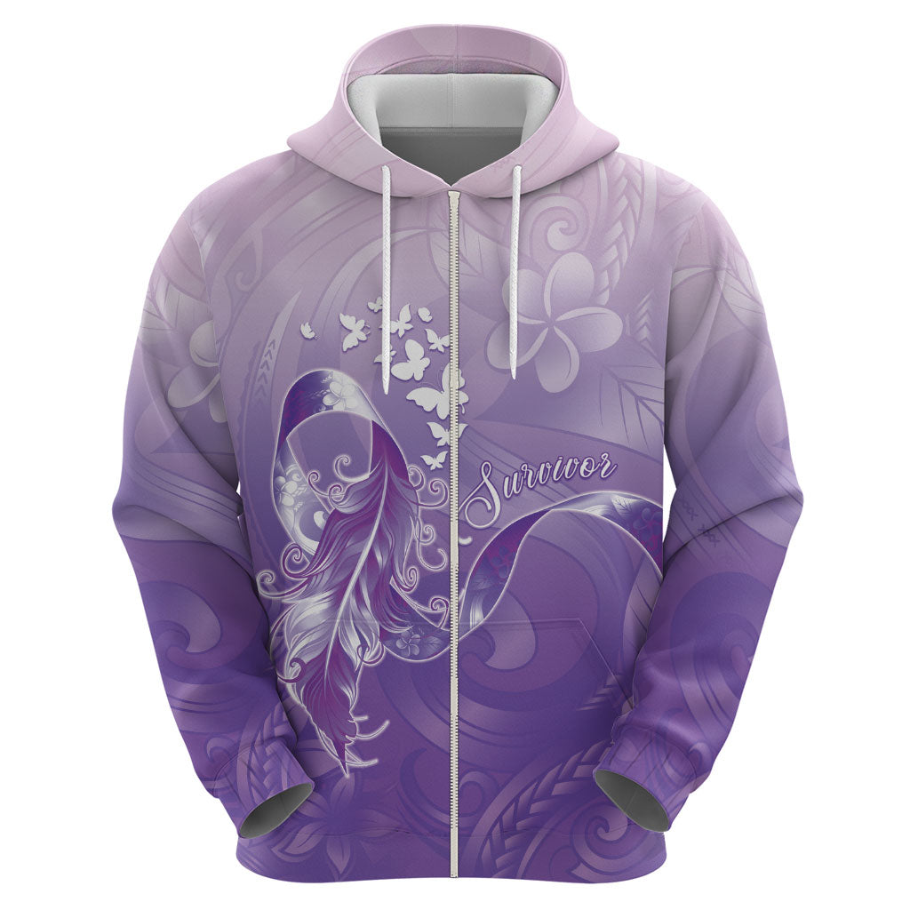 Lupus Awareness Month Zip Hoodie Polynesian Style