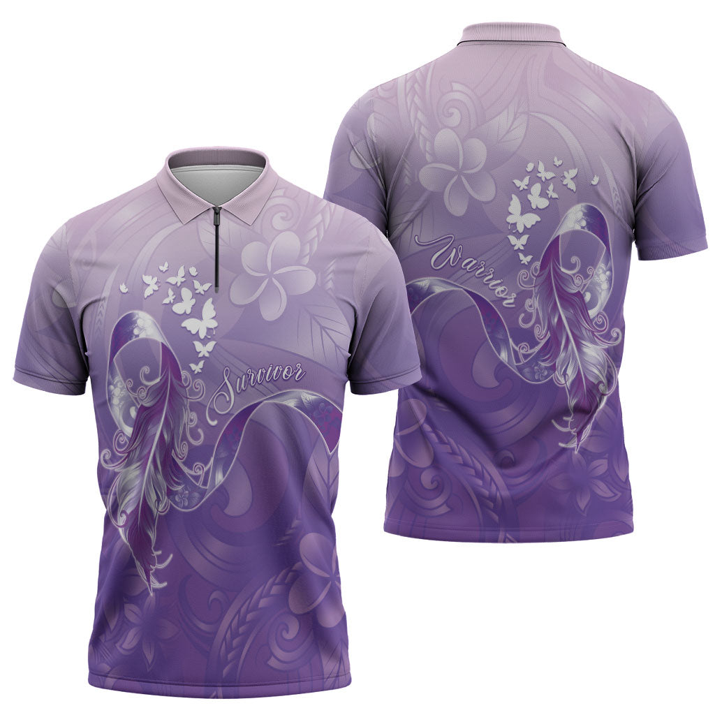 Lupus Awareness Month Zipper Polo Shirt Polynesian Style