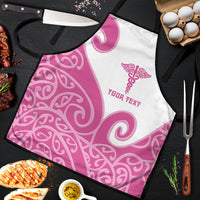 Personalised New Zealand Nurse Apron Maori Koru Pink Version
