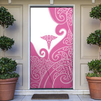 New Zealand Nurse Door Cover Maori Koru Pink Version LT05 Pink - Polynesian Pride