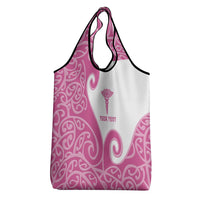 Personalised New Zealand Nurse Grocery Bag Maori Koru Pink Version LT05 - Polynesian Pride