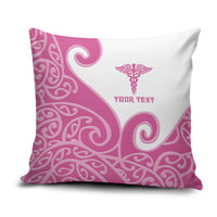 Personalised New Zealand Nurse Pillow Cover Maori Koru Pink Version LT05 Pink - Polynesian Pride