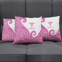 Personalised New Zealand Nurse Pillow Cover Maori Koru Pink Version LT05 - Polynesian Pride