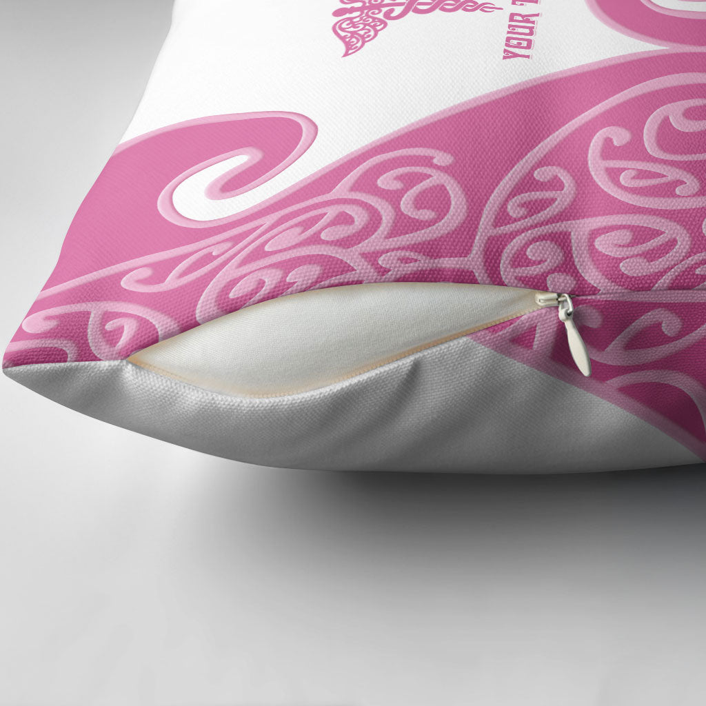 Personalised New Zealand Nurse Pillow Cover Maori Koru Pink Version LT05 - Polynesian Pride
