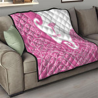 Personalised New Zealand Nurse Quilt Maori Koru Pink Version