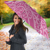Personalised New Zealand Nurse Umbrella Maori Koru Pink Version