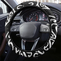 New Zealand Nurse Steering Wheel Cover Maori Koru Black Version
