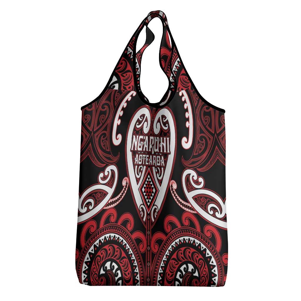 Aotearoa Ngapuhi Grocery Bag Maori Tribal Pattern