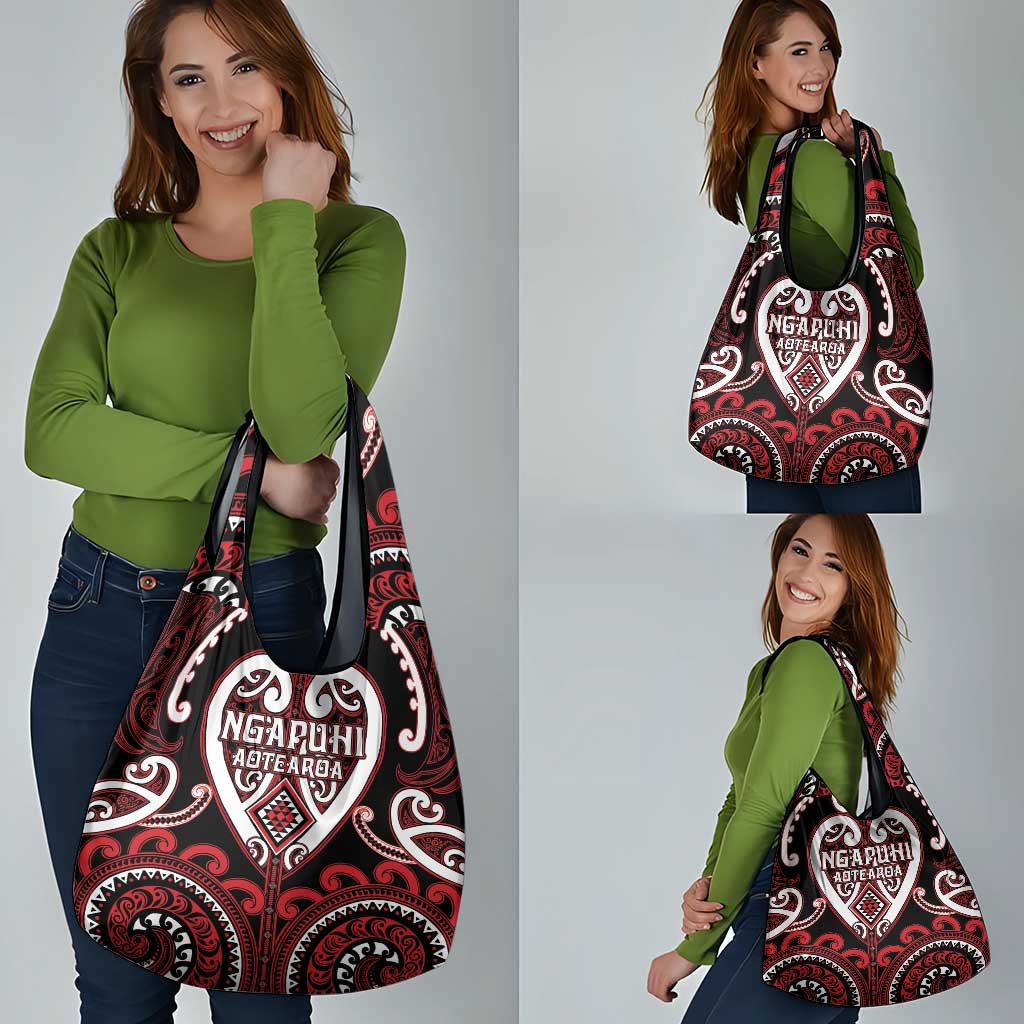 Aotearoa Ngapuhi Grocery Bag Maori Tribal Pattern