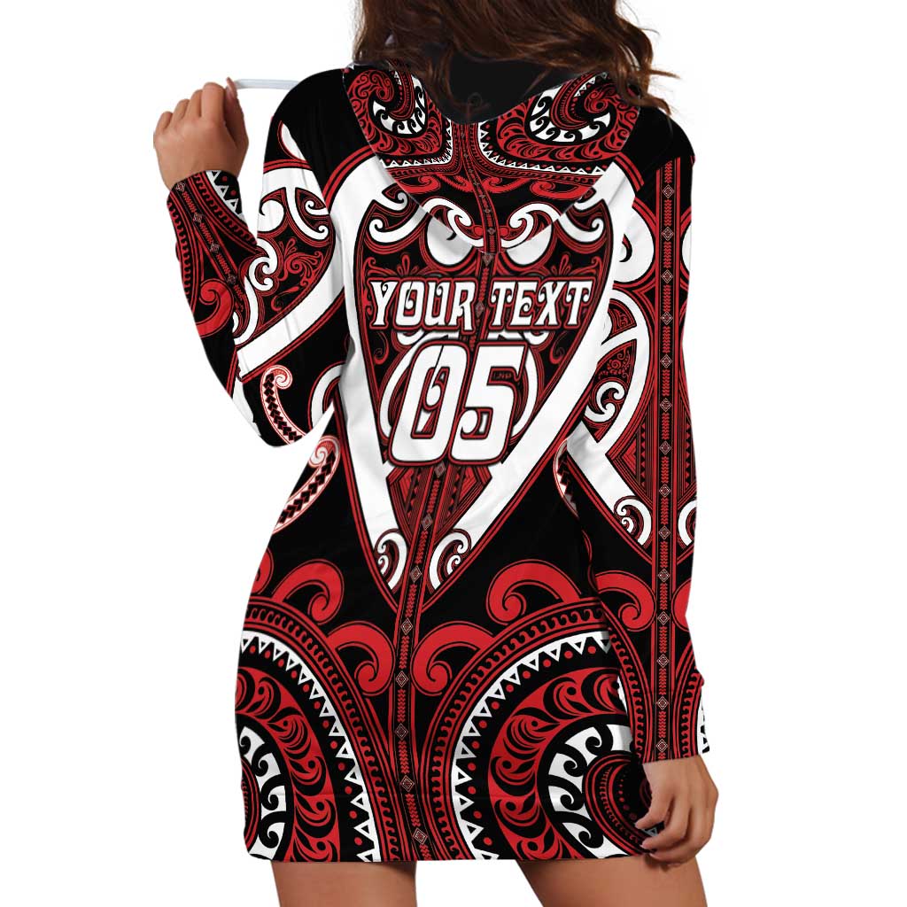 Custom Aotearoa Ngapuhi Hoodie Dress Maori Tribal Pattern