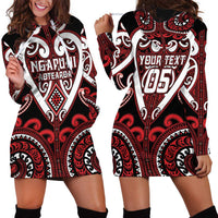 Custom Aotearoa Ngapuhi Hoodie Dress Maori Tribal Pattern