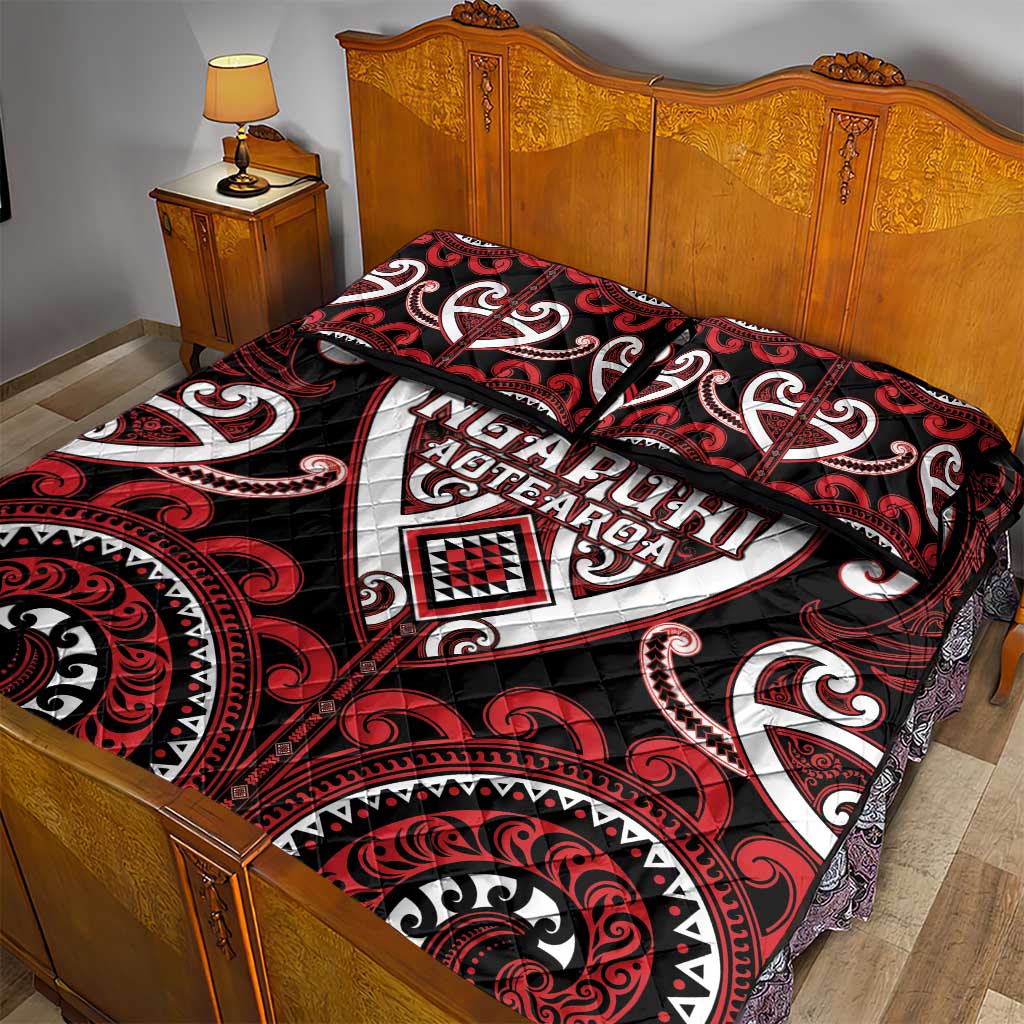 Aotearoa Ngapuhi Quilt Bed Set Maori Tribal Pattern