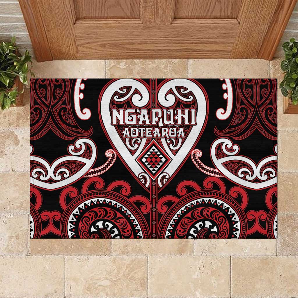 Aotearoa Ngapuhi Rubber Doormat Maori Tribal Pattern