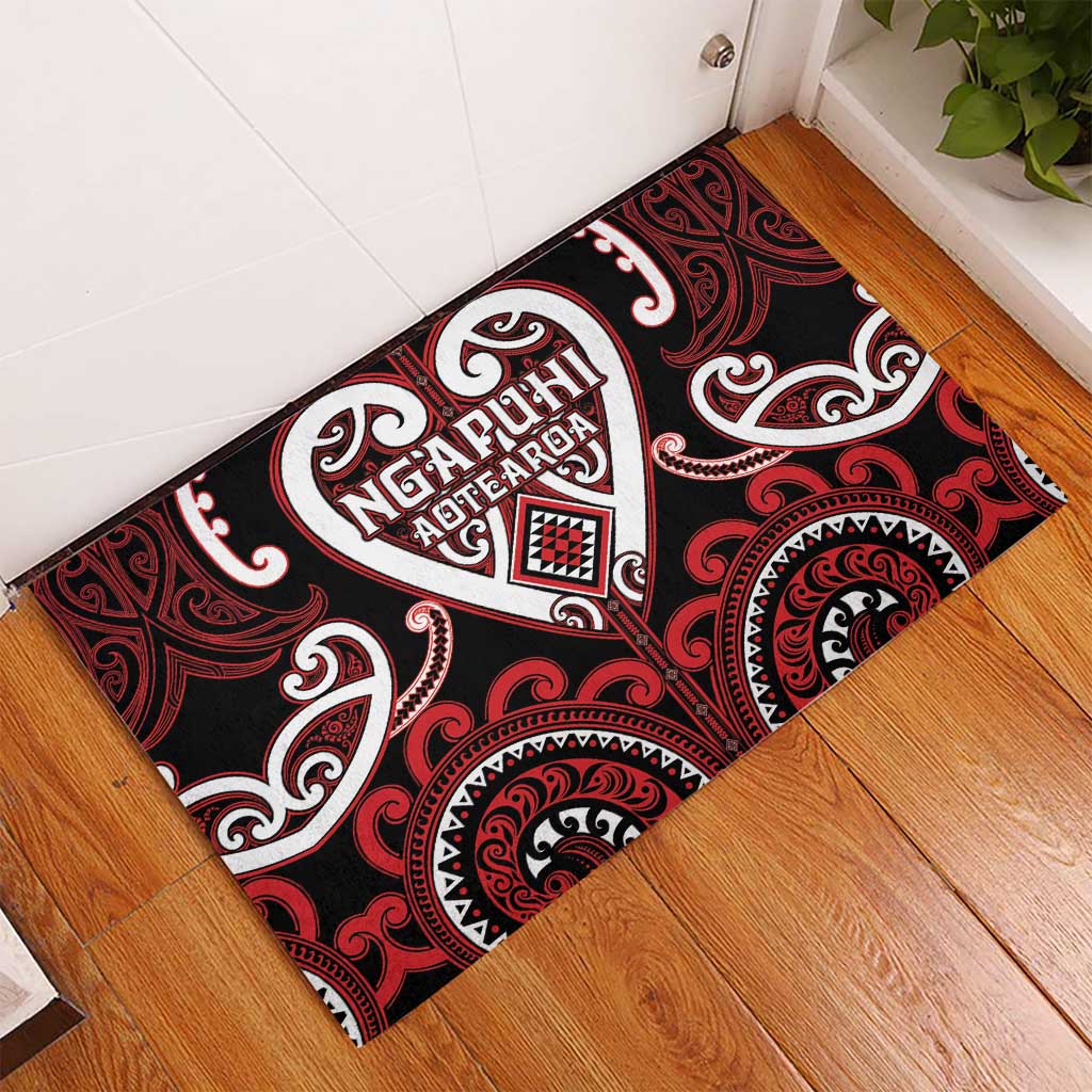 Aotearoa Ngapuhi Rubber Doormat Maori Tribal Pattern