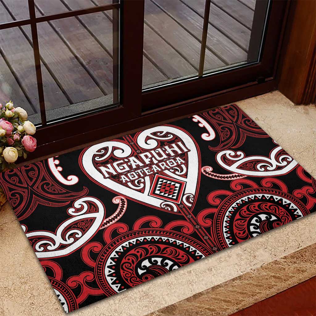 Aotearoa Ngapuhi Rubber Doormat Maori Tribal Pattern