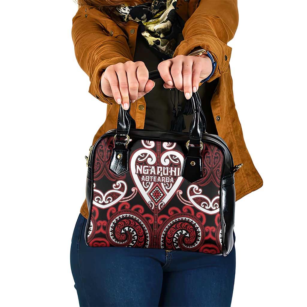 Aotearoa Ngapuhi Shoulder Handbag Maori Tribal Pattern