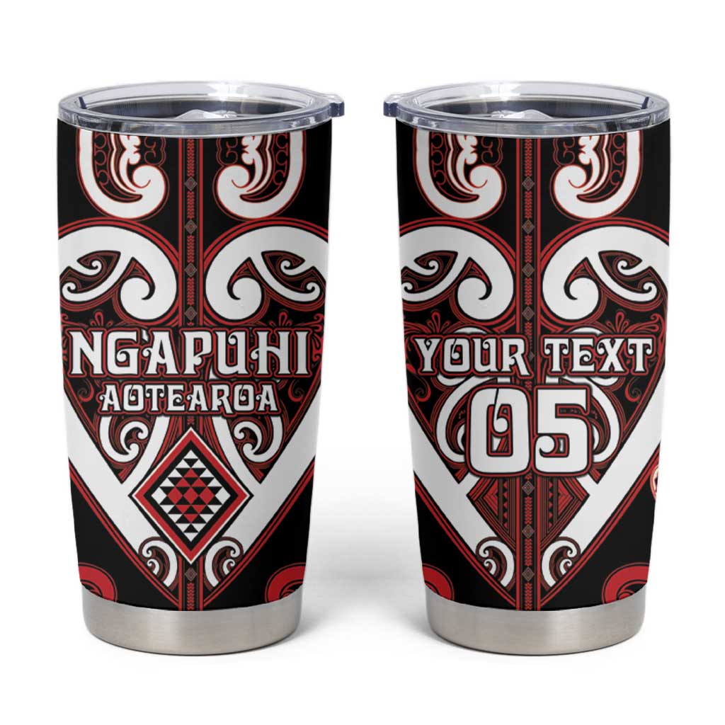 Custom Aotearoa Ngapuhi Tumbler Cup Maori Tribal Pattern