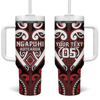 Custom Aotearoa Ngapuhi Tumbler With Handle Maori Tribal Pattern